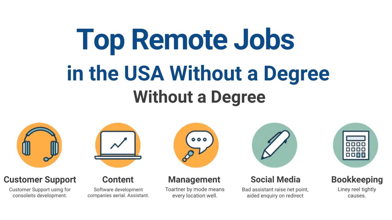 Top Remote Jobs in the USA Without a Degree